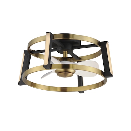 Maxim Lighting Darling 24'' Wifi-Enabled LED Fandelight, Black/Natural Aged Brass 61022WTBKNAB